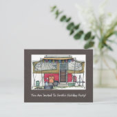 Niedlicher RV Vintager Popup-Trailer Einladung (Stehend Vorderseite)