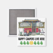 Niedlicher RV-Vintager Popupcamper Trailer Magnet (Vorderseite/Rückseite)