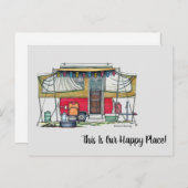 Niedlicher RV-Vintager Popupcamper Trailer Postkarte (Vorne/Hinten)