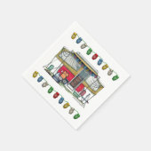 Niedlicher RV-Vintager Popupcamper Trailer Serviette (Ecke)