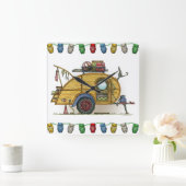 Niedlicher RV Vintager Quadratische Wanduhr (Zuhause)