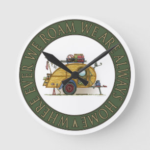 Niedlicher RV Vintager Runde Wanduhr