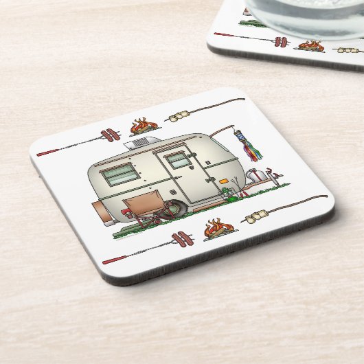 Niedlicher RV-Vintager Untersetzer (Linke Seite)