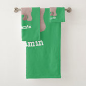 Niedlicher Säbeltoothy Tiger Smilodon Cartoon Badhandtuch Set (Insitu)