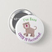 Niedlicher Säbeltoothy Tiger Smilodon Cartoon Button (Vorne & Hinten)