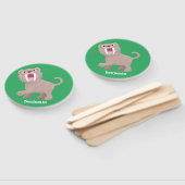 Niedlicher Säbeltoothy Tiger Smilodon Cartoon Fächer (Non-assembled)