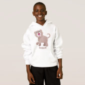 Niedlicher Säbeltoothy Tiger Smilodon Cartoon Hoodie (Vorne ganz)