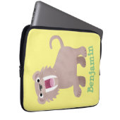 Niedlicher Säbeltoothy Tiger Smilodon Cartoon Laptopschutzhülle (Vorne Rechts)