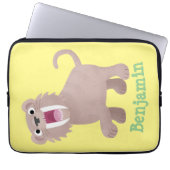Niedlicher Säbeltoothy Tiger Smilodon Cartoon Laptopschutzhülle (Vorderseite)