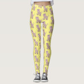 Niedlicher Säbeltoothy Tiger Smilodon Cartoon Leggings (Vorderseite)