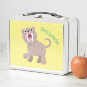 Niedlicher Säbeltoothy Tiger Smilodon Cartoon Metall Brotdose (Beispiel)