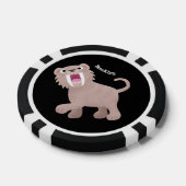 Niedlicher Säbeltoothy Tiger Smilodon Cartoon Pokerchips (Einzeln)