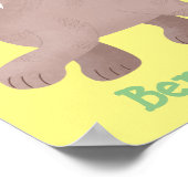 Niedlicher Säbeltoothy Tiger Smilodon Cartoon Poster (Ecke)