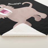 Niedlicher Säbeltoothy Tiger Smilodon Cartoon Sherpadecke (3/4)