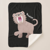 Niedlicher Säbeltoothy Tiger Smilodon Cartoon