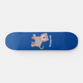Niedlicher Säbeltoothy Tiger Smilodon Cartoon Skateboard (Horizontal)
