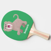 Niedlicher Säbeltoothy Tiger Smilodon Cartoon Tischtennis Schläger (Seitenansicht)