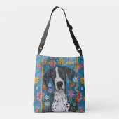 Niedlicher Sad Dog Tote Bag, "Take Me too" Tragetaschen Mit Langen Trägern (Rückseite)