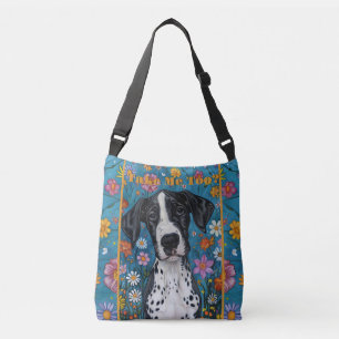 Niedlicher Sad Dog Tote Bag, "Take Me too" Tragetaschen Mit Langen Trägern