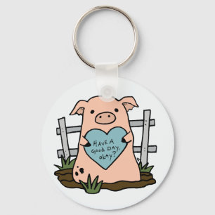 Niedlicher Sad Pig Schlüsselanhänger