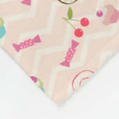 Niedlicher Safari-Affe auf Candy Pattern Personali Fleecedecke (Ecke)