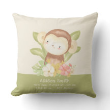 Niedlicher Safari-Affe Grüne Streifen Geburtsstund