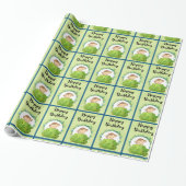 Niedlicher Safari Affe Happy Birthday Pattern Geschenkpapier (Ungerollt)
