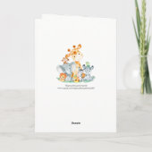 Niedlicher Safari-Dschungel Danke Karte (Rückseite)