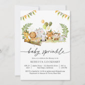 Niedlicher Safari-Gender-Neutral-Baby-Sprinkle Einladung (Vorderseite)