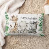 Niedlicher Safari Jungle Tiere Grüne Lendenkissen (Decke)