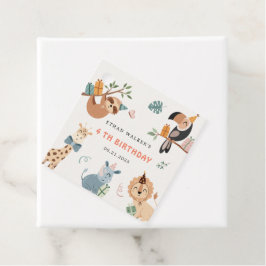Niedlicher Safari Party Tiere Kindergeburtstag Geschenkanhänger