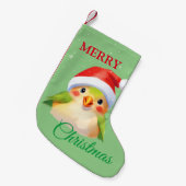 Niedlicher Safari-Vogel Weihnachtskostüm Kleiner Weihnachtsstrumpf (Vorderansicht (hängend))