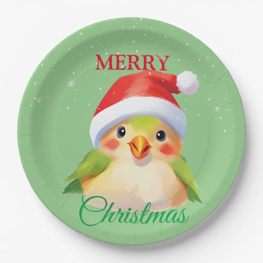 Niedlicher Safari-Vogel Weihnachtskostüm Pappteller (Vorderseite)