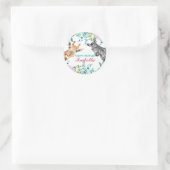 niedlicher Safarizoo Runder Aufkleber (Tasche)