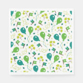 Niedlicher Saint Patrick's Day Green Balloons Fahn Serviette (Vorderseite)