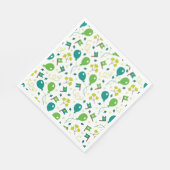 Niedlicher Saint Patrick's Day Green Balloons Fahn Serviette (Ecke)