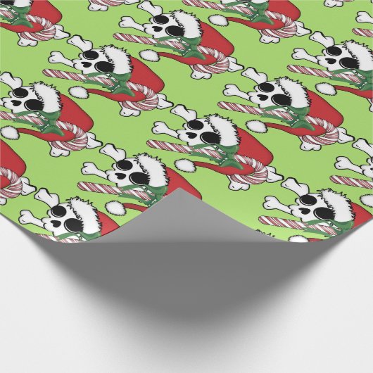 Niedlicher Sankt-Schädel Geschenkpapier (Ecke)