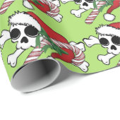 Niedlicher Sankt-Schädel Geschenkpapier (Rolleneckpunkt)
