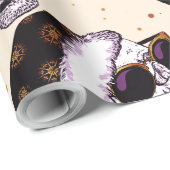 Niedlicher Sankt-Schädel mit sunglass Geschenkpapier (Rolleneckpunkt)