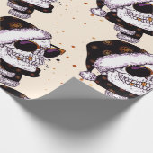 Niedlicher Sankt-Schädel mit sunglass Geschenkpapier (Ecke)