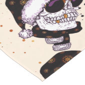 Niedlicher Sankt-Schädel mit sunglass Kurzer Tischläufer (Ecke)