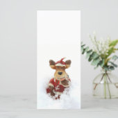Niedlicher Santa Bär im Schnee-Lesezeichen (Stehend Vorderseite)
