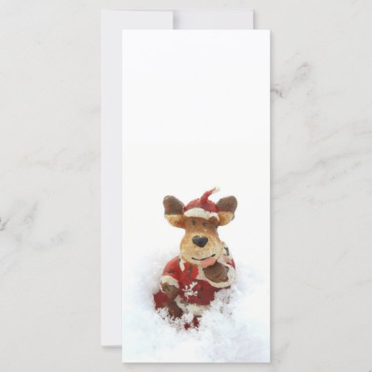 Niedlicher Santa Bär im Schnee-Lesezeichen (Vorderseite)