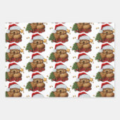 Niedlicher Santa Bear Geschenkpapier Set (Vorderseite)