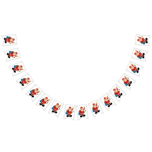 Niedlicher Santa Claus Father Christmas Kris Kring Wimpelkette (Alle)