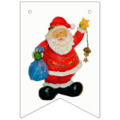 Niedlicher Santa Claus Father Christmas Kris Kring Wimpelkette (Erste Fahne)