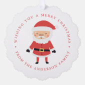 Niedlicher Santa Claus Foto Holiday Ornament Karte (Vorderseite)