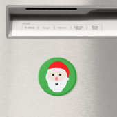 Niedlicher Santa Claus Round Magnet (In Situ (Geschirrspüler))