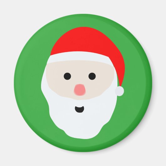 Niedlicher Santa Claus Round Magnet (Vorne)