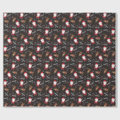 Niedlicher Santa Claus Rudolph Reindeer Pattern Geschenkpapier (Flach)